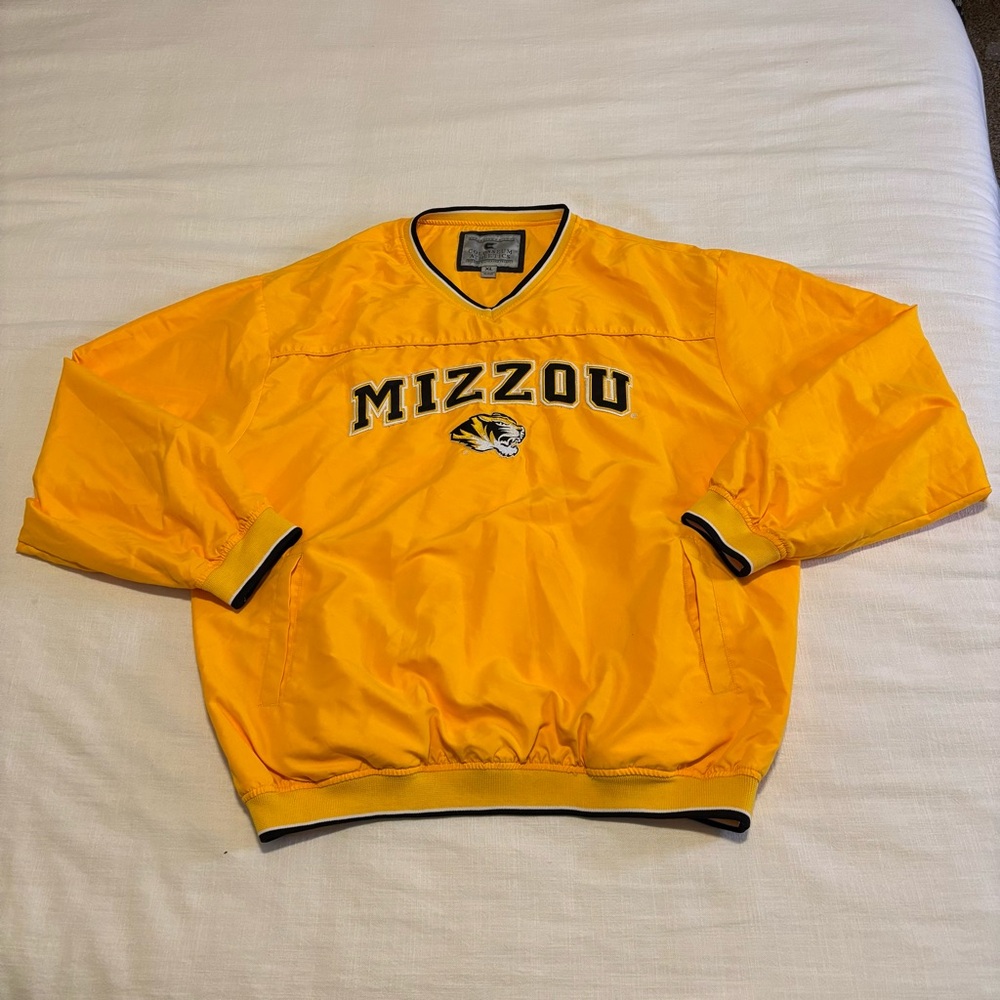 Colosseum Yellow Mizzou Windbreaker Pullover